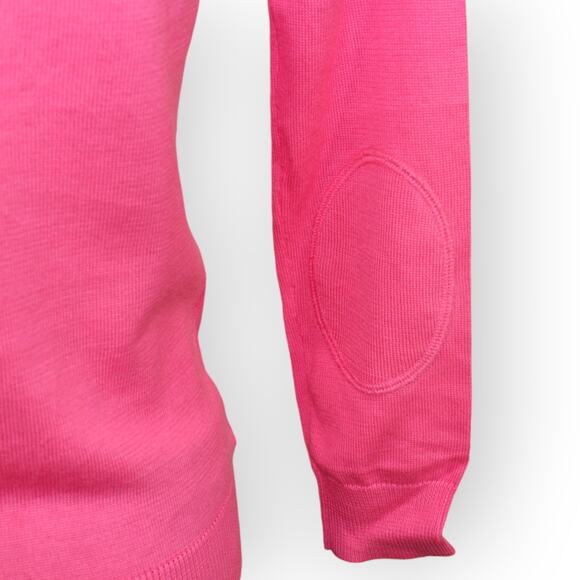 BOAST Women (S) Sweater 3/4-Sleeve BoatNeck Cotton LeafLogo Buttons Patchwork - Picture 6 of 13